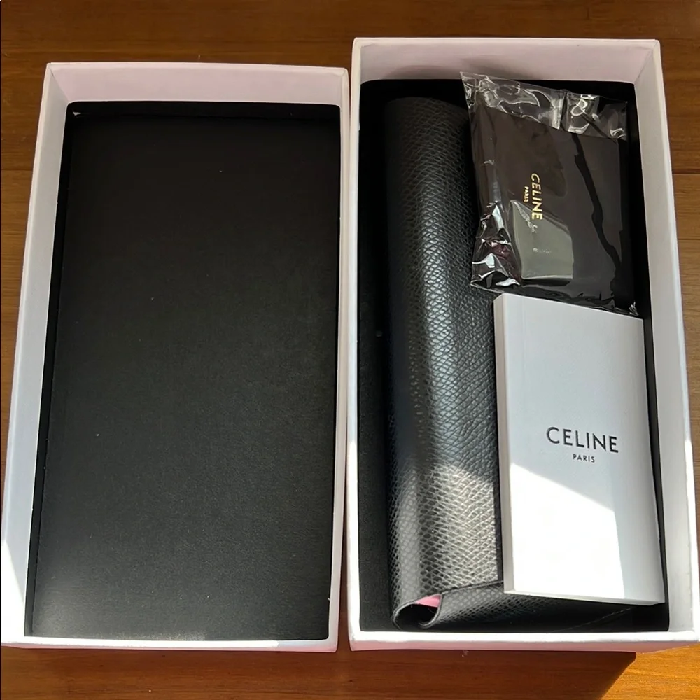 Celine Pink Frame Sunglasses with Black Lenses